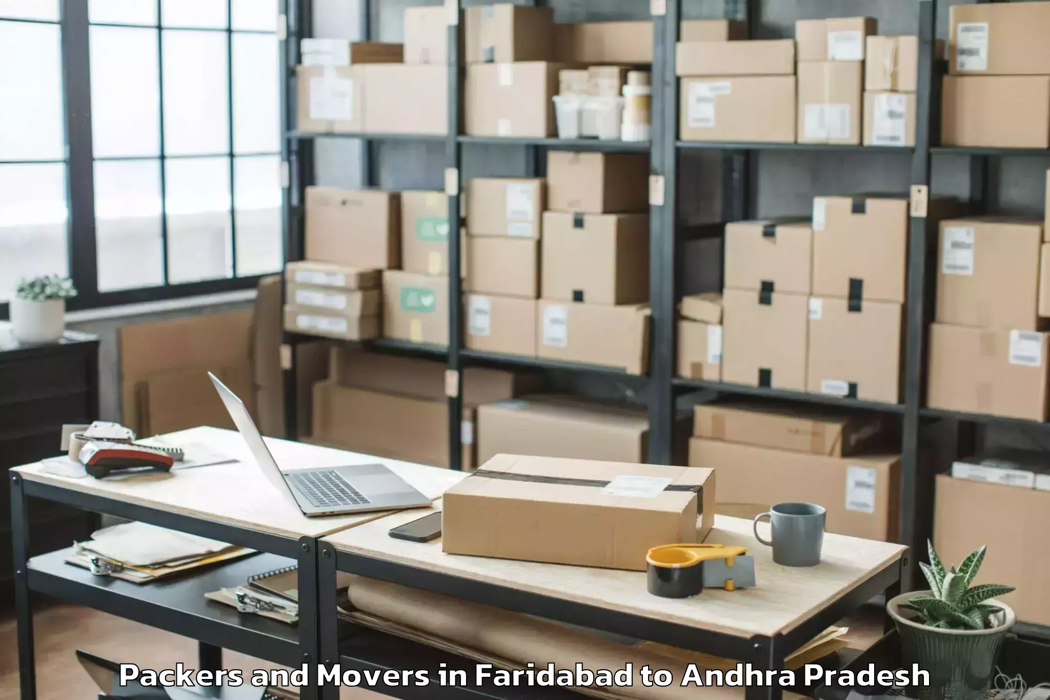 Affordable Faridabad to Pedda Kadubur Packers And Movers